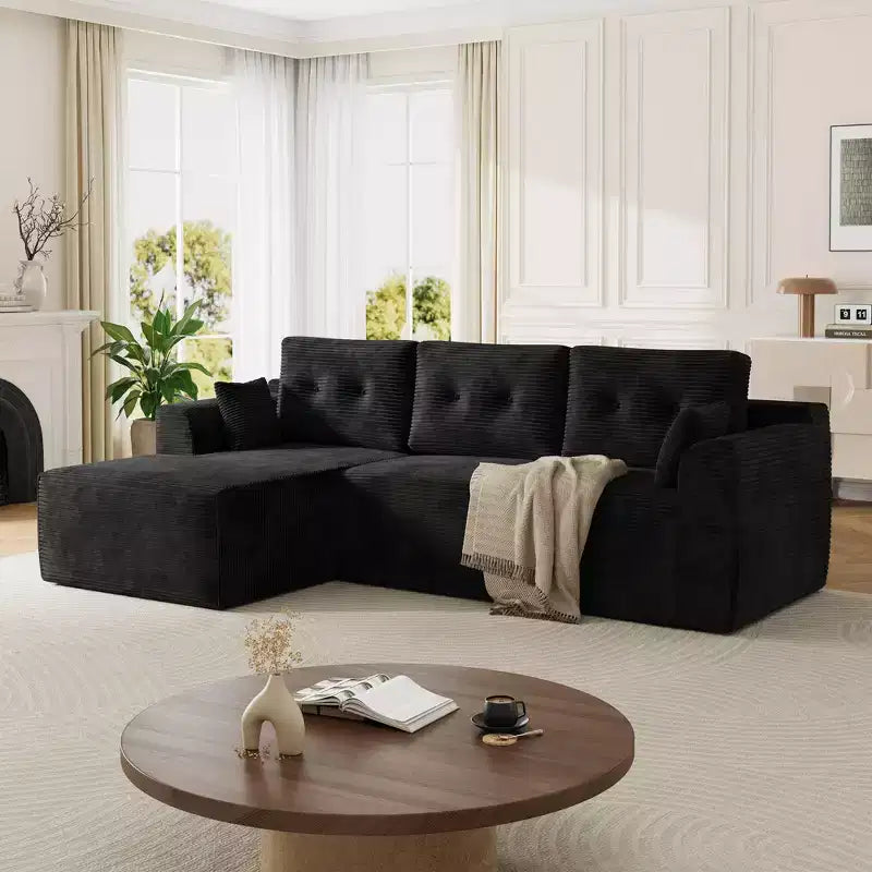 Modular Sectional Sofa, 105'' Soft Couch Sofa Bed for Living Room, Sectional Couch with Oversized Chaise