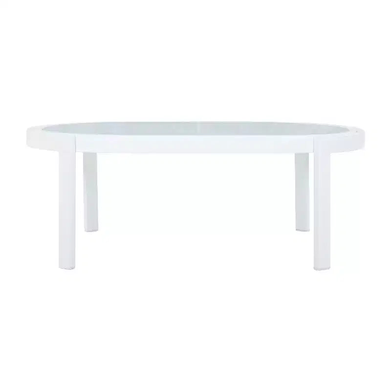 Christopher Knight Home Althea - Set de conversación curvo moderno de 5 piezas para exteriores de aluminio con mesa de centro de vidrio