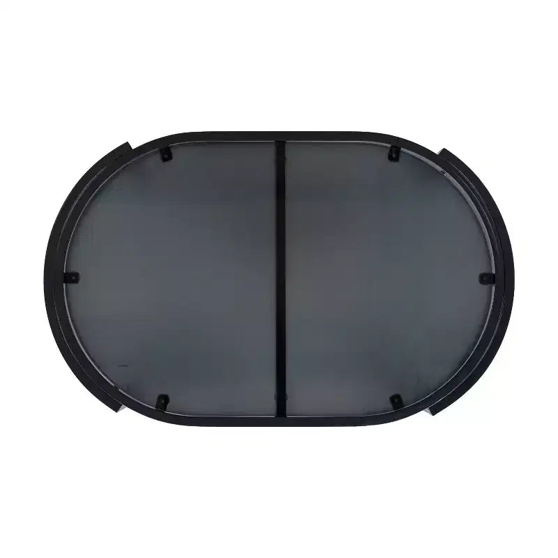 Christopher Knight Home Althea - Set de conversación curvo moderno de 5 piezas para exteriores de aluminio con mesa de centro de vidrio