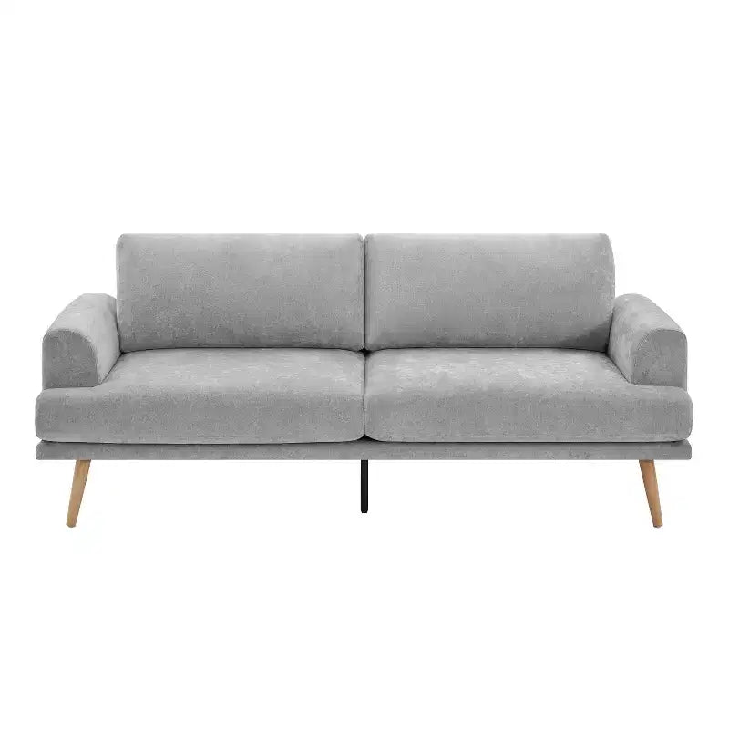 79.9 Sofa Couch for Living Room, 3-Seater Sofa with Rubberwood Legs, Sofa Chair for Home/Apartment, Gray - ModernLuxe