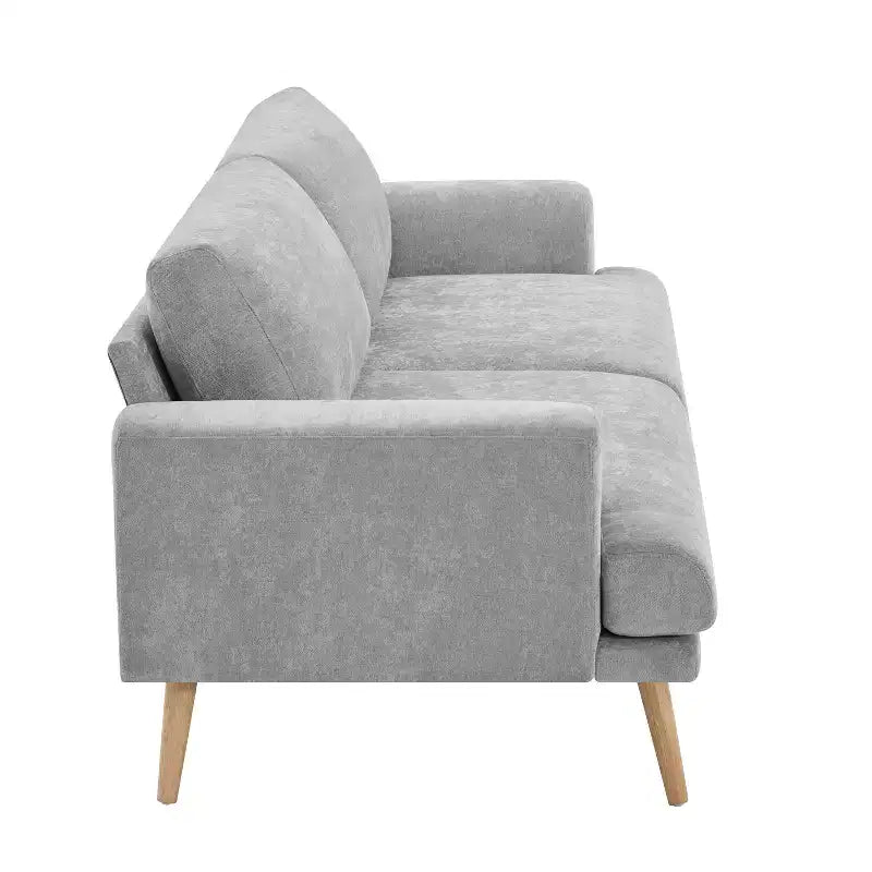 79.9 Sofa Couch for Living Room, 3-Seater Sofa with Rubberwood Legs, Sofa Chair for Home/Apartment, Gray - ModernLuxe