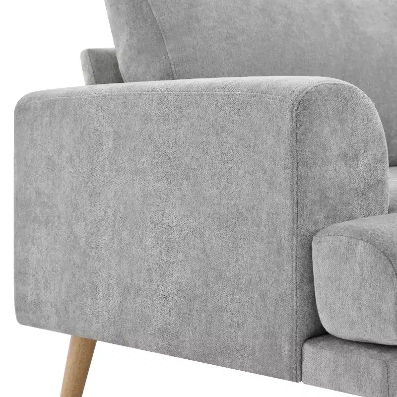 79.9 Sofa Couch for Living Room, 3-Seater Sofa with Rubberwood Legs, Sofa Chair for Home/Apartment, Gray - ModernLuxe