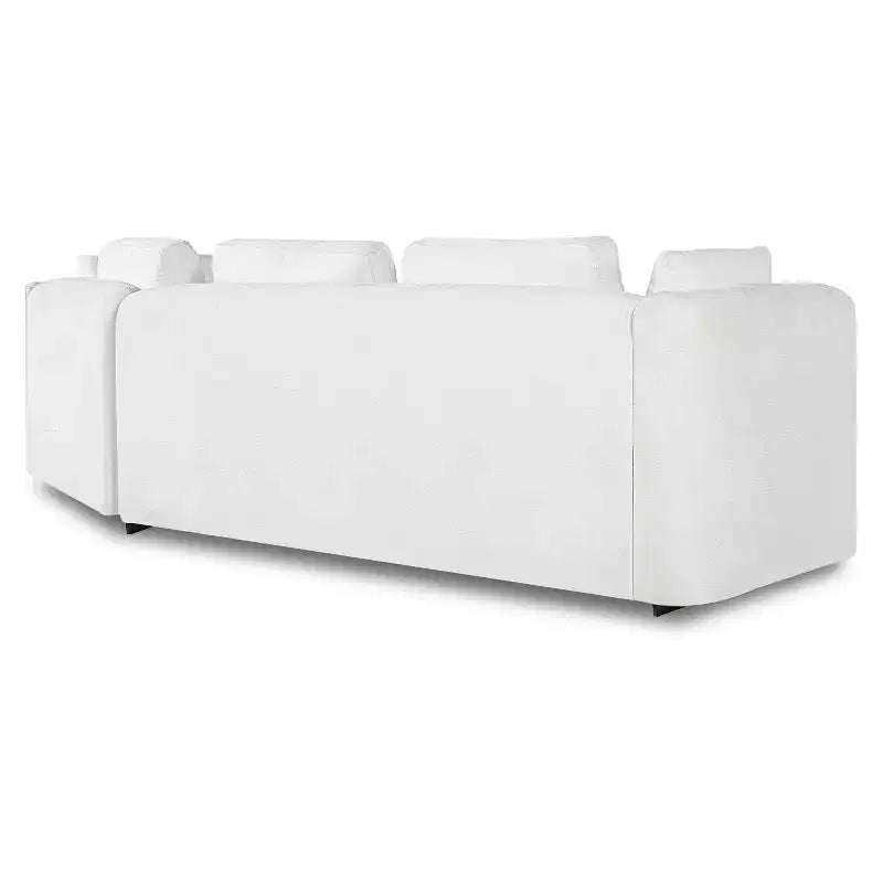 Christopher Knight Home Landon Modern 116.5 Upholstered Curved 3-Seater Modular Sofa with Movable Cushions and 2 Pillows