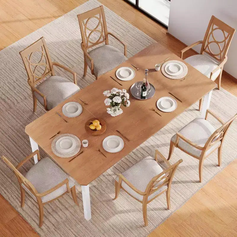 Mesa de Comedor Industrial Larga para 6-8, Mesa de Cocina Rectangular de Madera con Estructura de Metal Reforzado Estilo Granja Moderna para Comedor Cocina