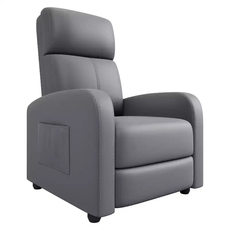 Comfortable Support Single Recliner Armchair  Adjustable Backrest & Footrest  Linen-Look Upholstery  Ideal for Living Room & Bedroom