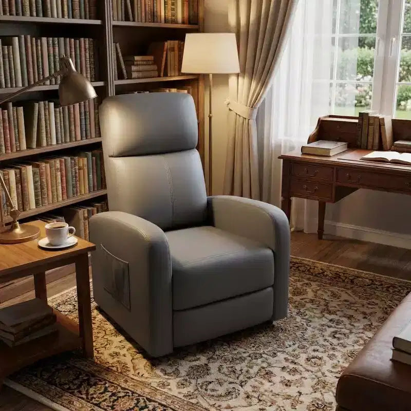 Comfortable Support Single Recliner Armchair  Adjustable Backrest & Footrest  Linen-Look Upholstery  Ideal for Living Room & Bedroom