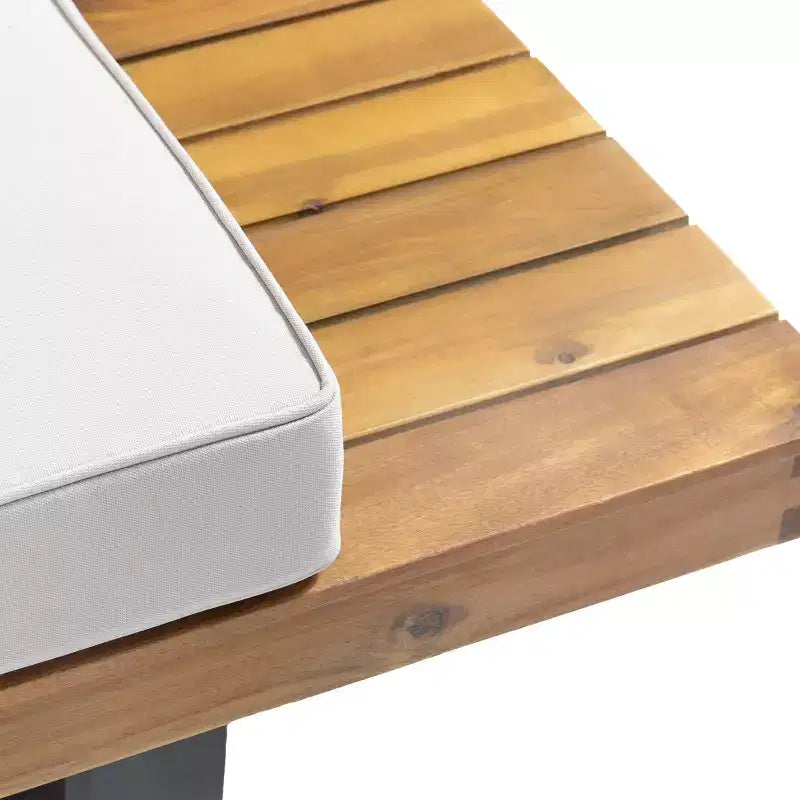 Sofá seccional de exterior en forma de L, juego de salón de ocio para patio, juego de asientos de conversación para jardín con mesa de centro y cojín resistente al agua - ModernLuxe