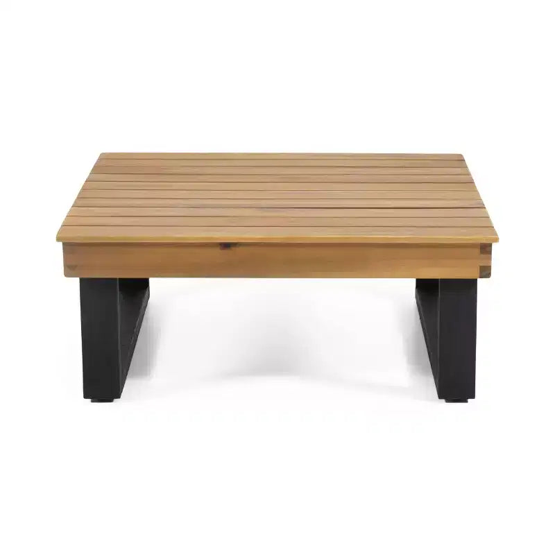 Sofá seccional de exterior en forma de L, juego de salón de ocio para patio, juego de asientos de conversación para jardín con mesa de centro y cojín resistente al agua - ModernLuxe