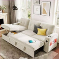 Sleeper Sofa Couch, L-Shaped Sofa, Convertible Pull Out Sofa Bed with Storage, Charging Station, Modern Sectional Sofa for Living Room, Apartment