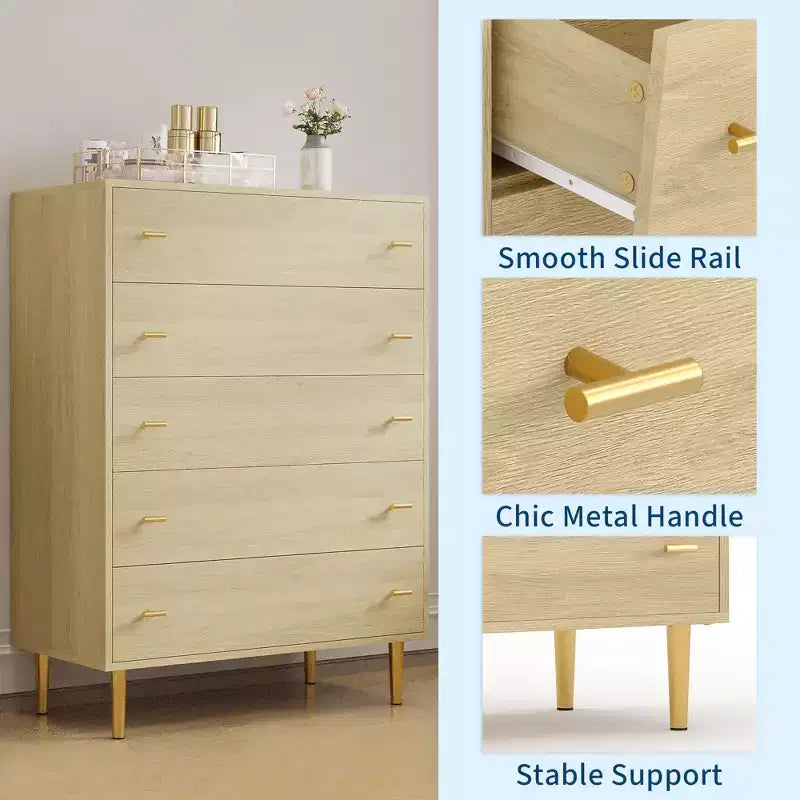 Cómoda rústica de granja para dormitorio, cajonera de madera rústica, tiradores de barra, diseño moderno vintage, organizador espacioso para dormitorio, sala de estar