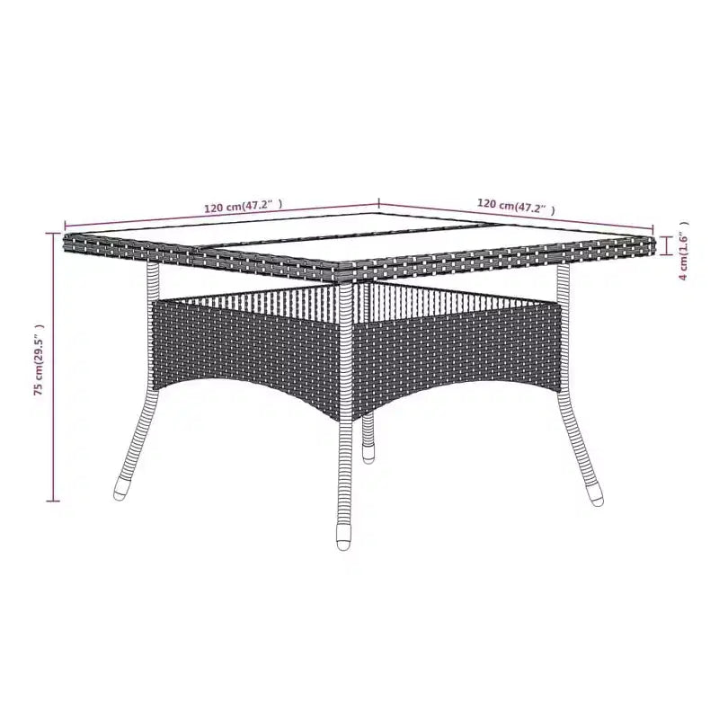vidaXL Ensemble de salle à manger de jardin Noir Résine tressée Housses amovibles standard