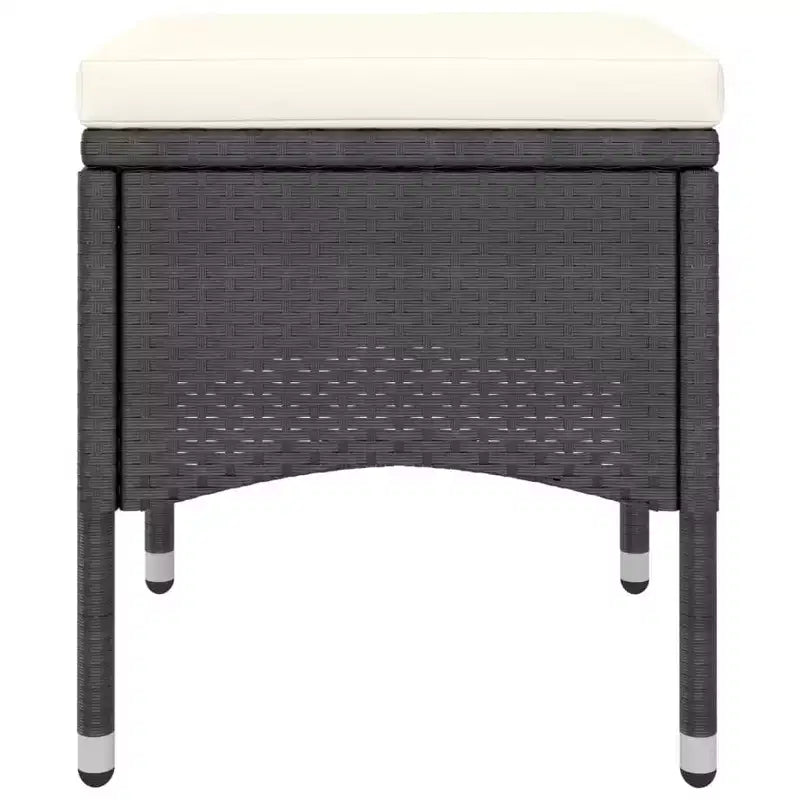 vidaXL Ensemble de salle à manger de jardin Noir Résine tressée Housses amovibles standard