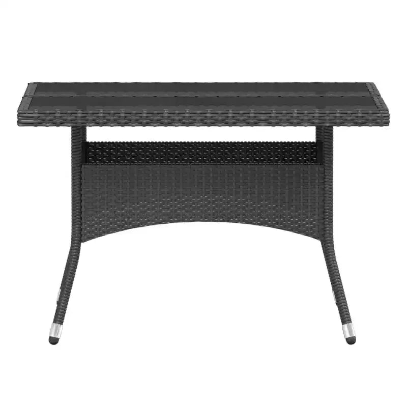vidaXL Ensemble de salle à manger de jardin Noir Résine tressée Housses amovibles standard