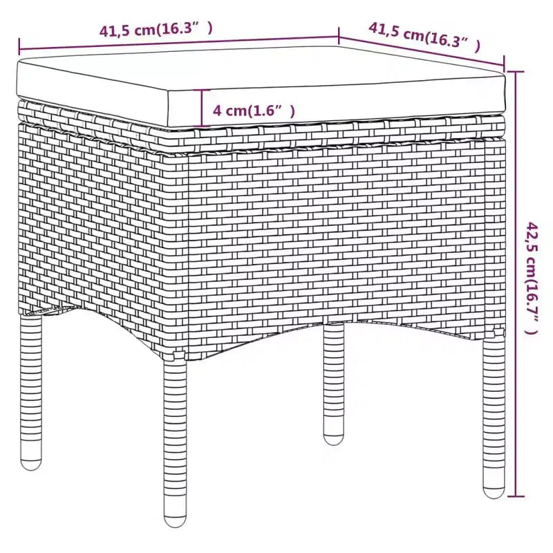 vidaXL Ensemble de salle à manger de jardin Noir Résine tressée Housses amovibles standard