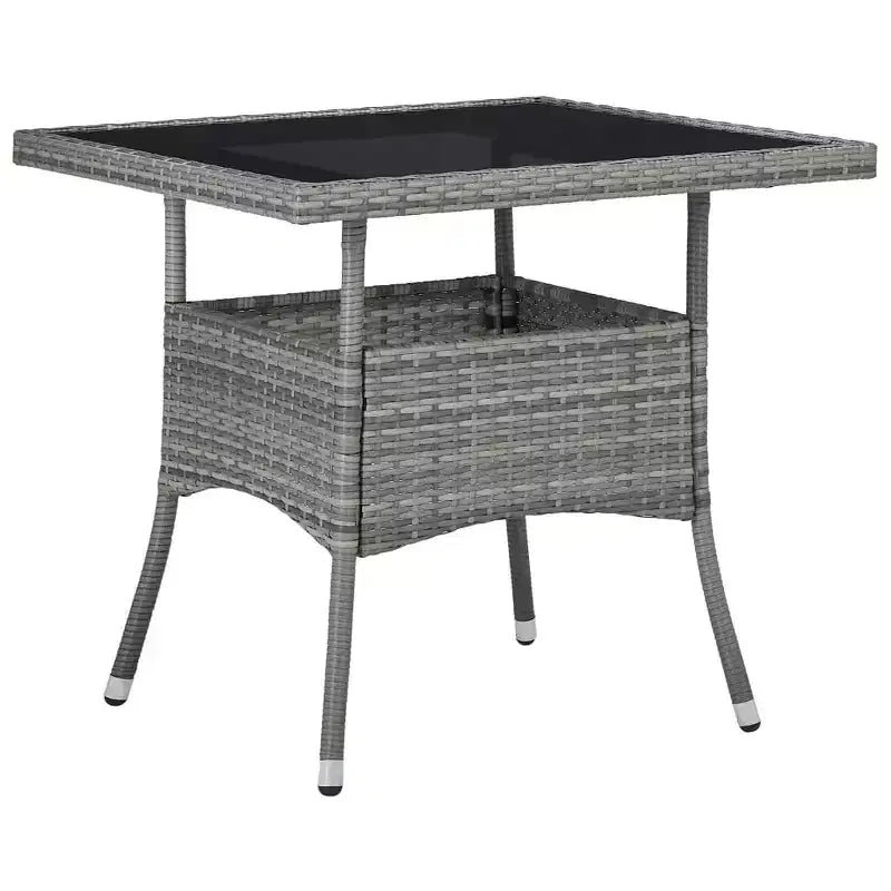 vidaXL Juego de comedor Gris, negro, marrón