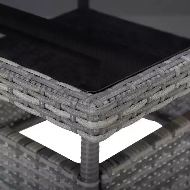 vidaXL Conjunto de comedor de jardín gris
