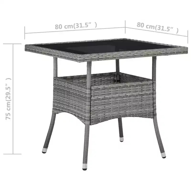vidaXL Conjunto de comedor de jardín gris
