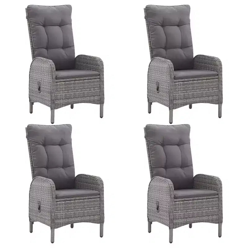 vidaXL Conjunto de comedor de jardín gris