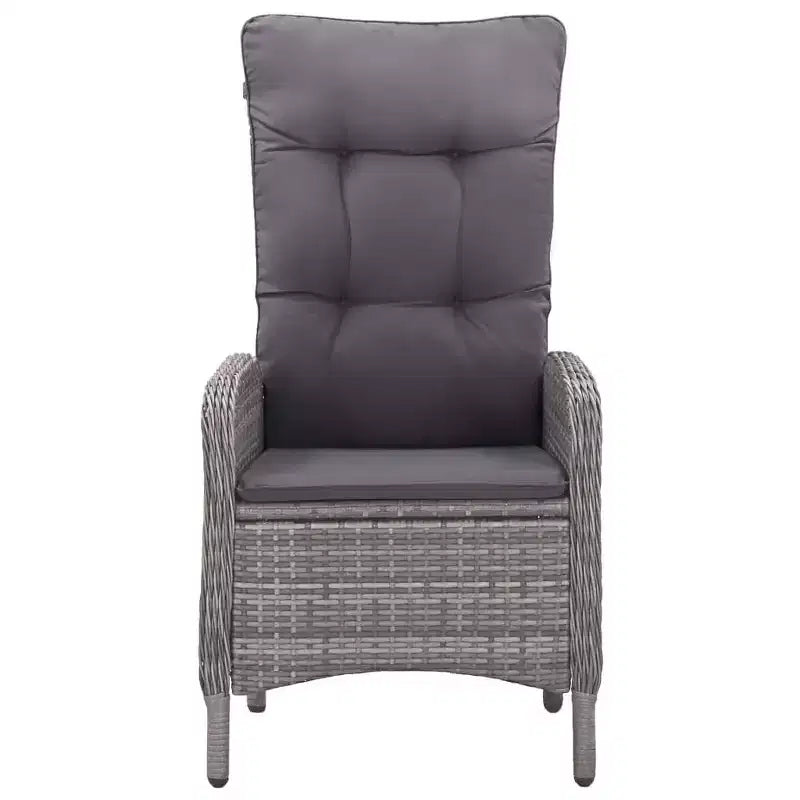 vidaXL Conjunto de comedor de jardín gris