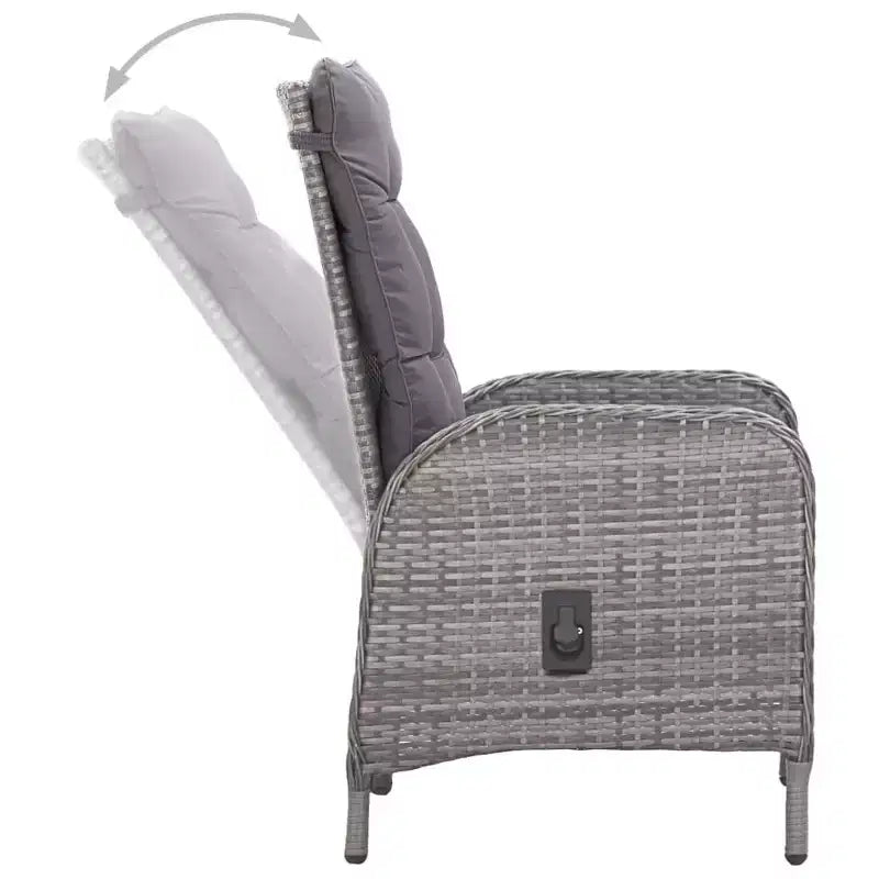 vidaXL Conjunto de comedor de jardín gris