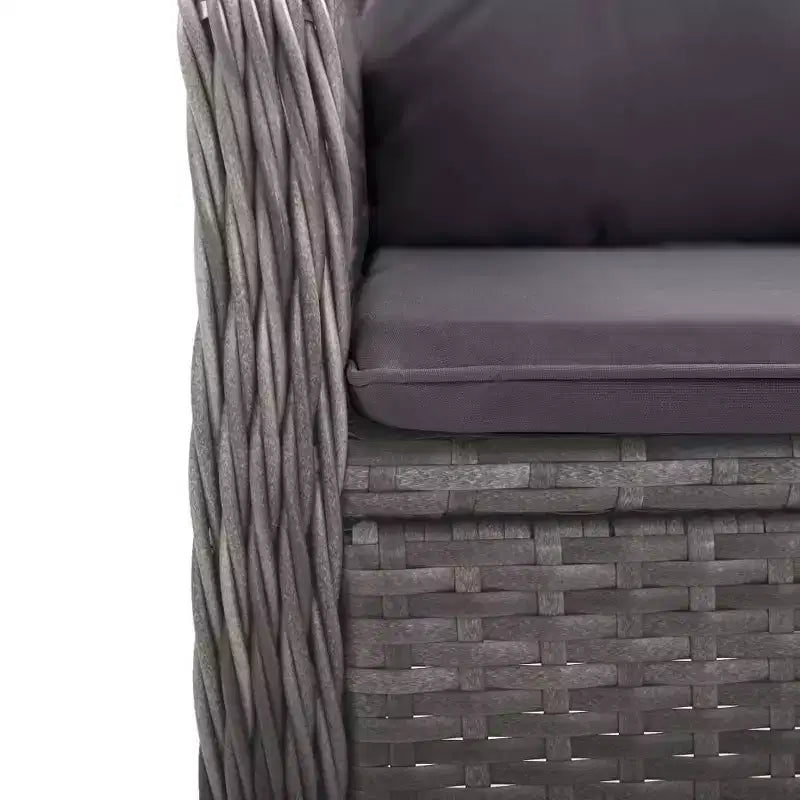 vidaXL Conjunto de comedor de jardín gris