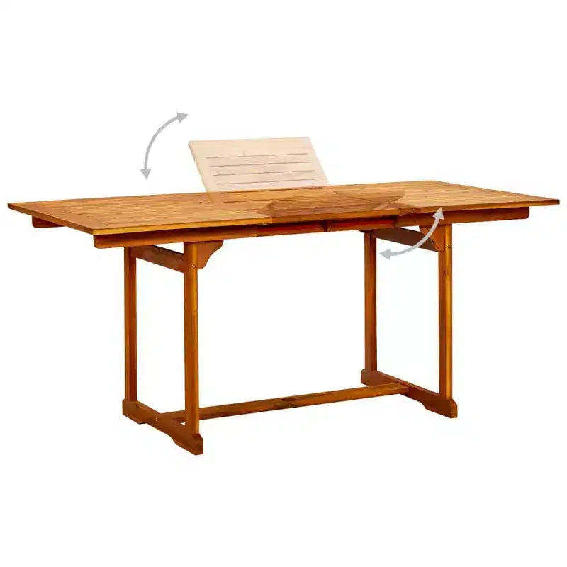 vidaXL Set de Comedor de Jardín Madera Natural Madera Maciza de Acacia Juego de 5 Piezas