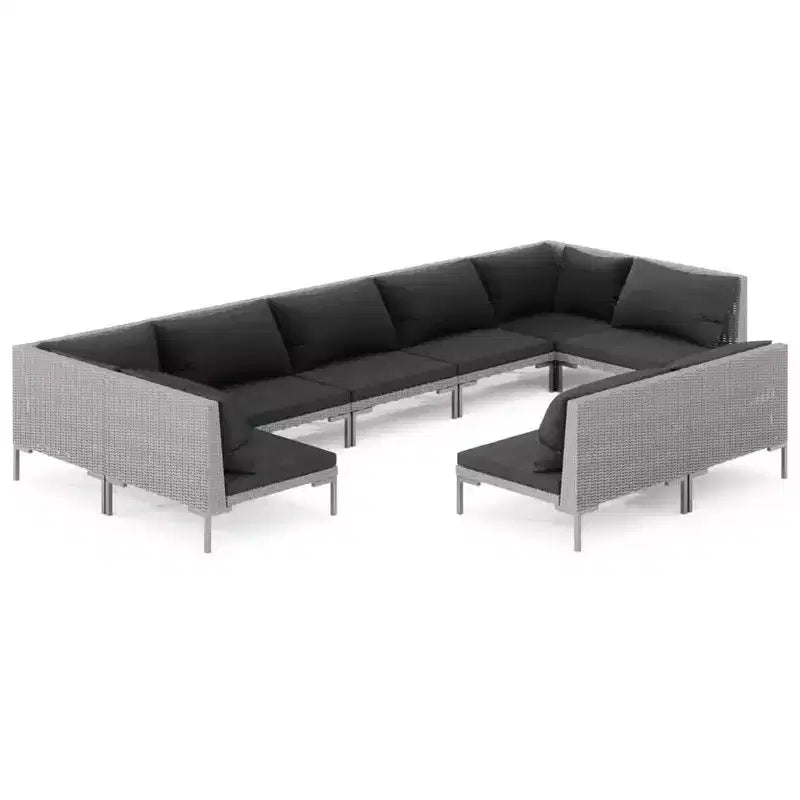 vidaXL Garden Lounge Set Dark Grey