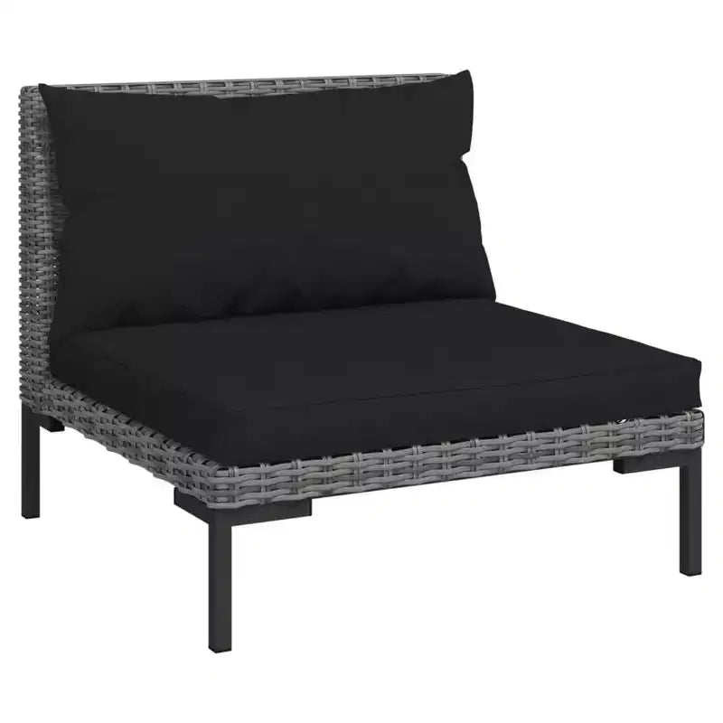 vidaXL Juego de Muebles de Jardín Gris Oscuro