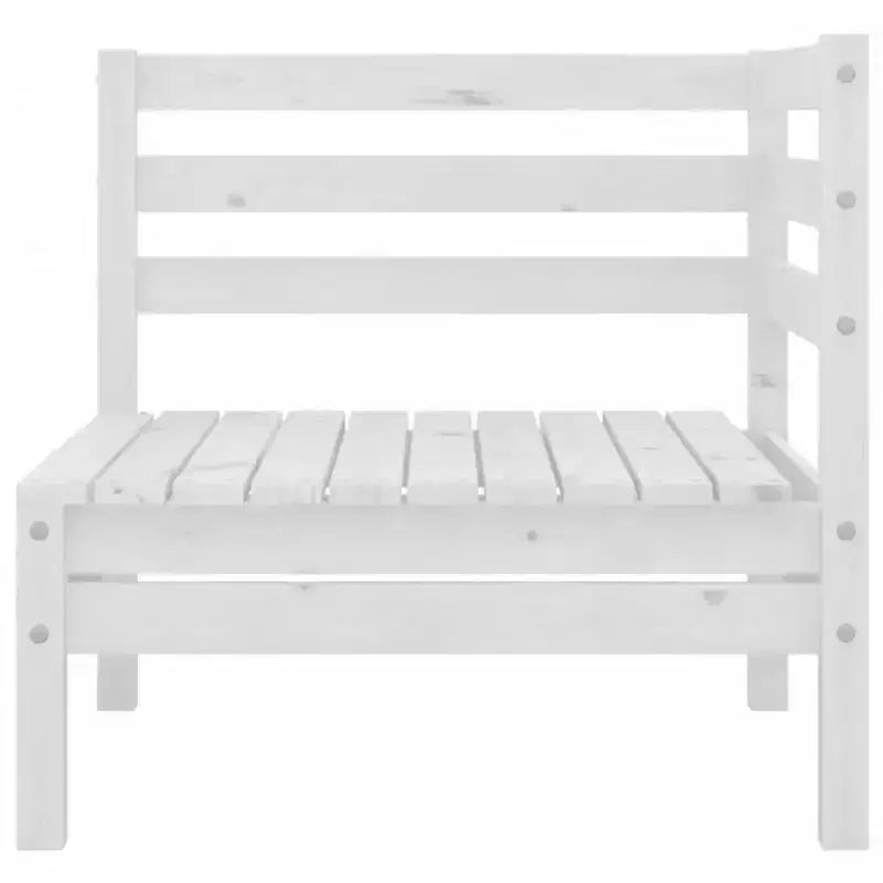 vidaXL Salon de jardin modulaire blanc en pin massif