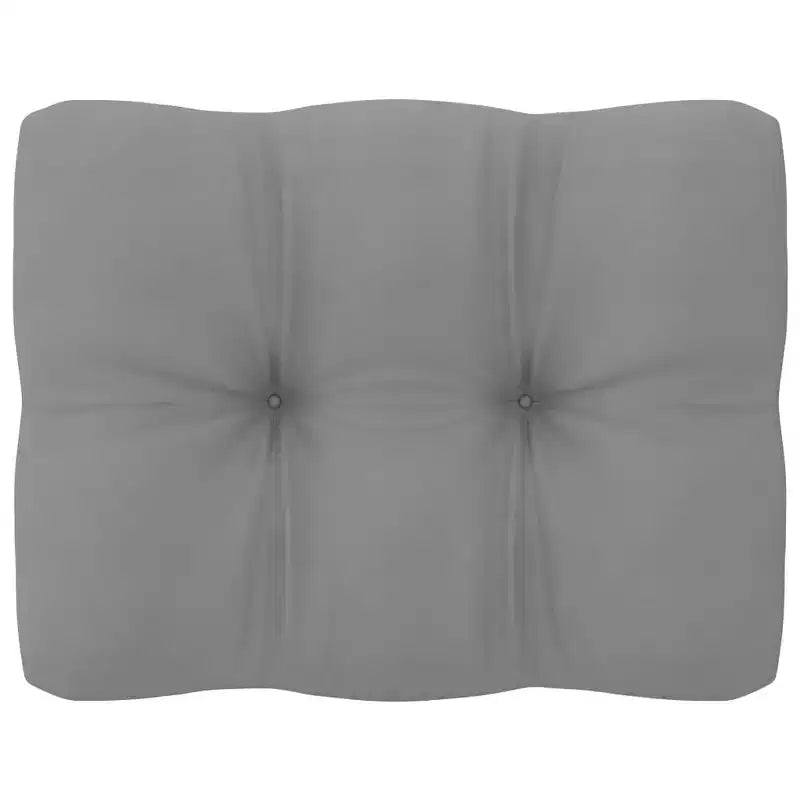 vidaXL Juego de Salón para Patio Cojines Grises Madera de Pino Maciza y Tela Grande