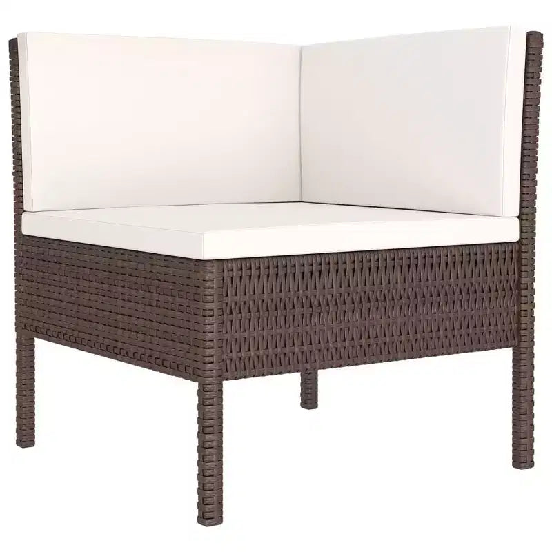 vidaXL Conjunto de Muebles de Jardín Marrón Ratán PE Modular Grande