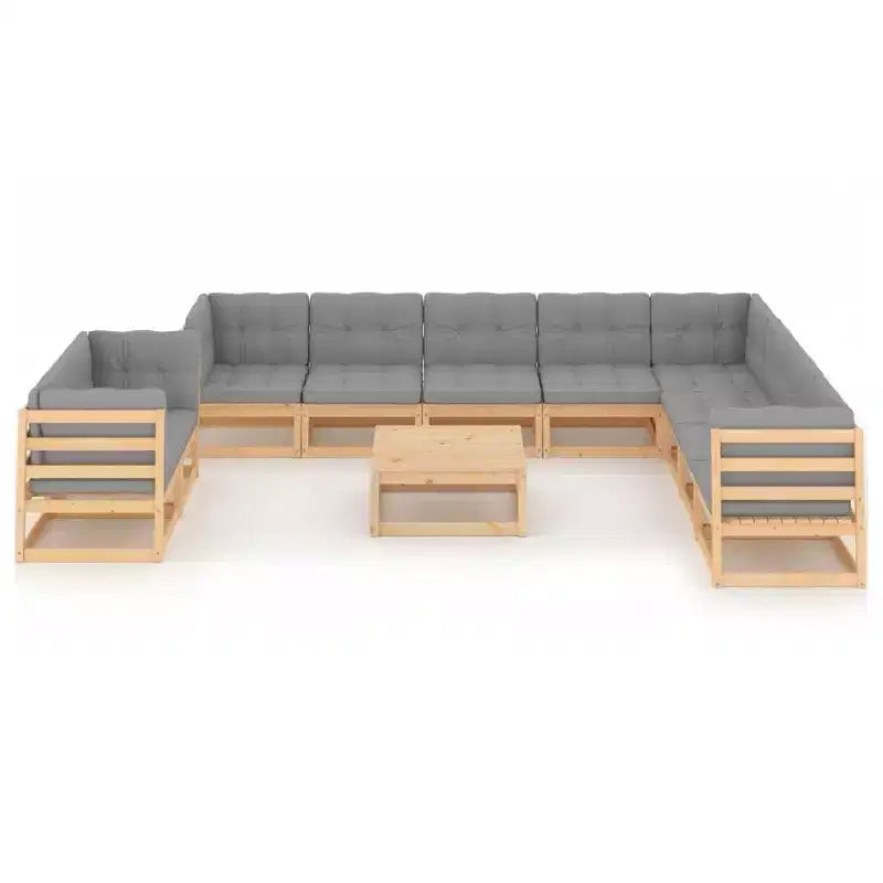 vidaXL Salon de jardin Bois naturel Bois de pin massif Modulable