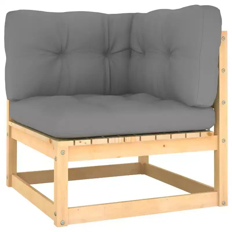 vidaXL Salon de jardin Bois naturel Bois de pin massif Modulable
