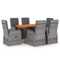 vidaXL Dining Set Solid Acacia Wood Medium Foldable Dining Set