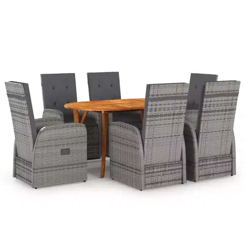 vidaXL Dining Set Solid Acacia Wood Medium Foldable Dining Set