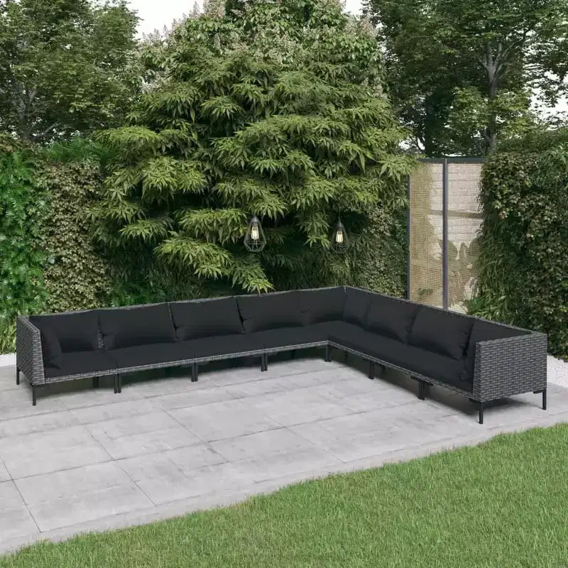 vidaXL Salon de jardin anthracite