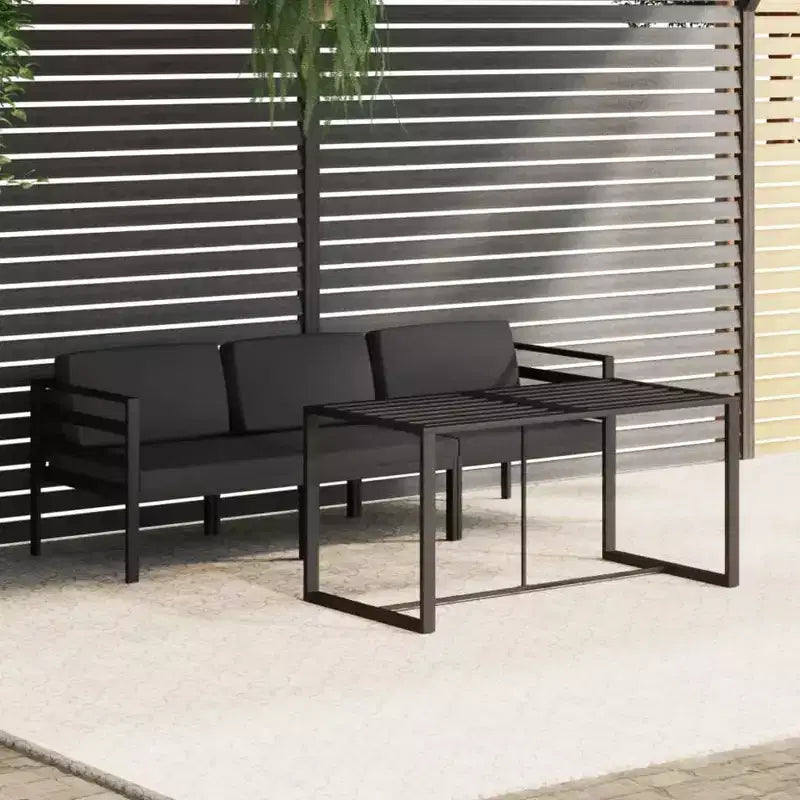 vidaXL Salon de jardin modulaire moyen en aluminium anthracite