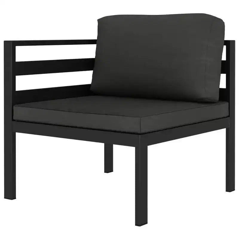 vidaXL Salon de jardin modulaire moyen en aluminium anthracite