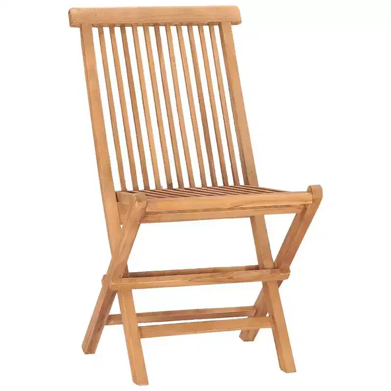vidaXL Conjunto de comedor de jardín Teca maciza natural Plegable Estándar