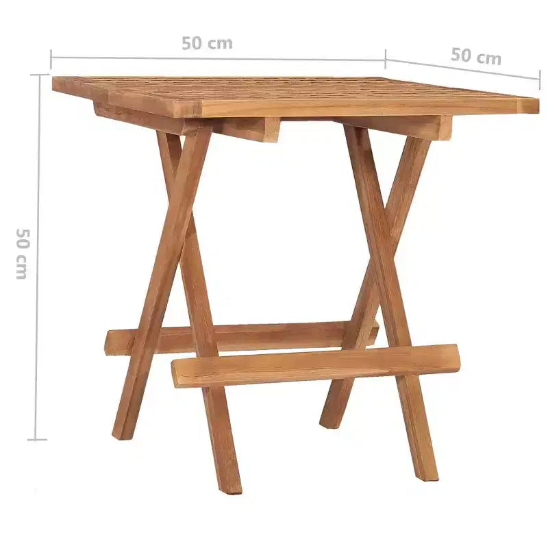 vidaXL Ensemble repas d'extérieur Teck Bois de teck Moyen Pliable
