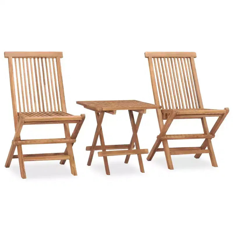 vidaXL Ensemble repas d'extérieur Teck Bois de teck Moyen Pliable
