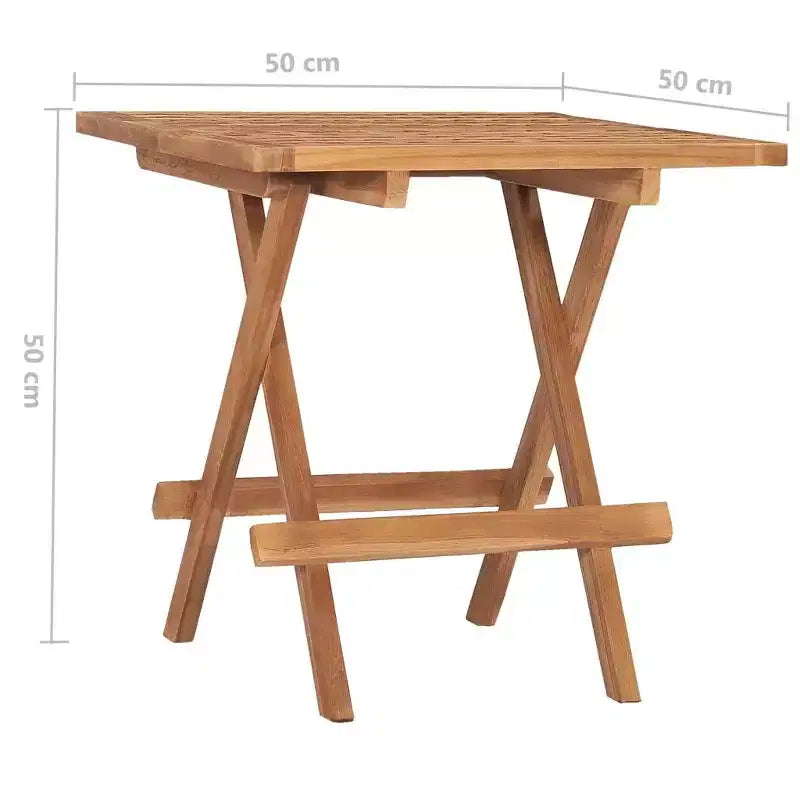 vidaXL Ensemble repas d'extérieur Teck Bois de teck Moyen Pliable