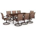 vidaXL Patio Dining Set Set of 2 Textilene, Powder-Coated Steel