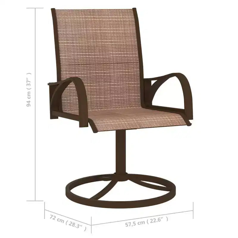 vidaXL Juego de Comedor de Jardín de 2 Piezas Textilene, Acero con Recubrimiento en Polvo