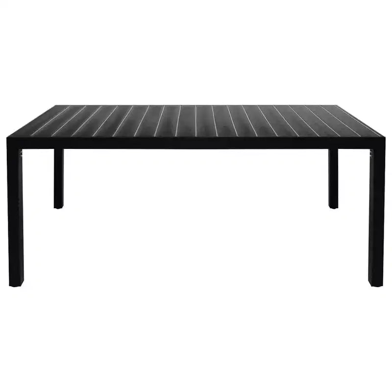 vidaXL Juego de comedor de 7 piezas de ratán PE, aluminio, y WPC negro y marrón
