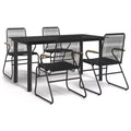 vidaXL Garden Dining Set Black