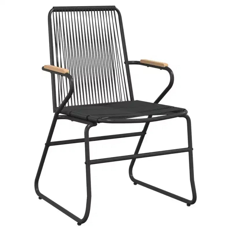 vidaXL Conjunto de Comedor de Jardín Negro