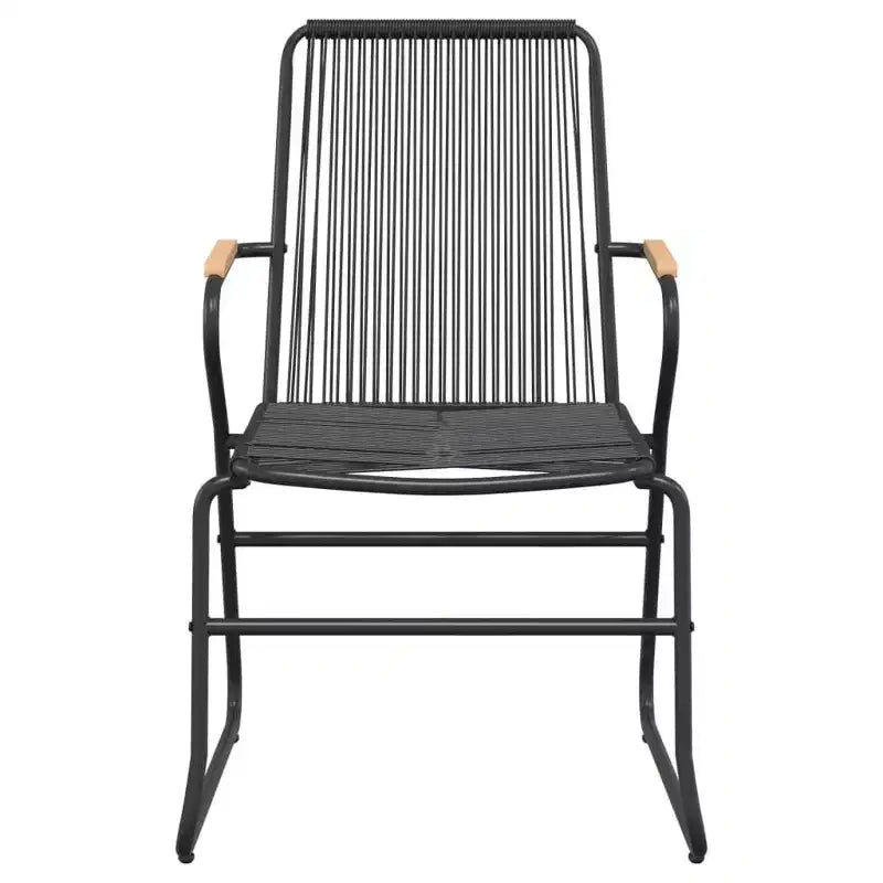 vidaXL Conjunto de Comedor de Jardín Negro