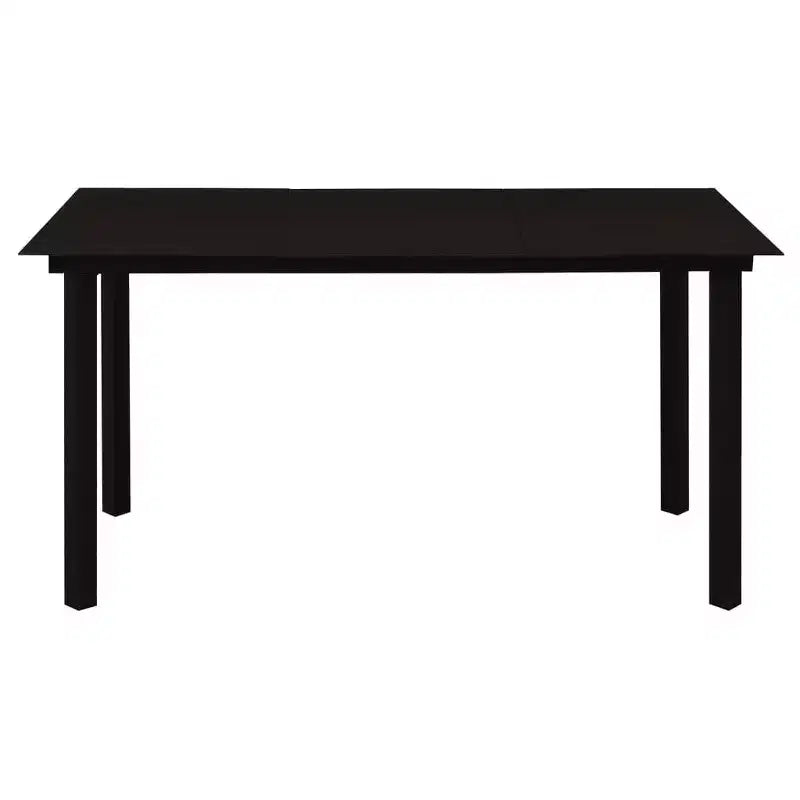 vidaXL Conjunto de Comedor de Jardín Negro
