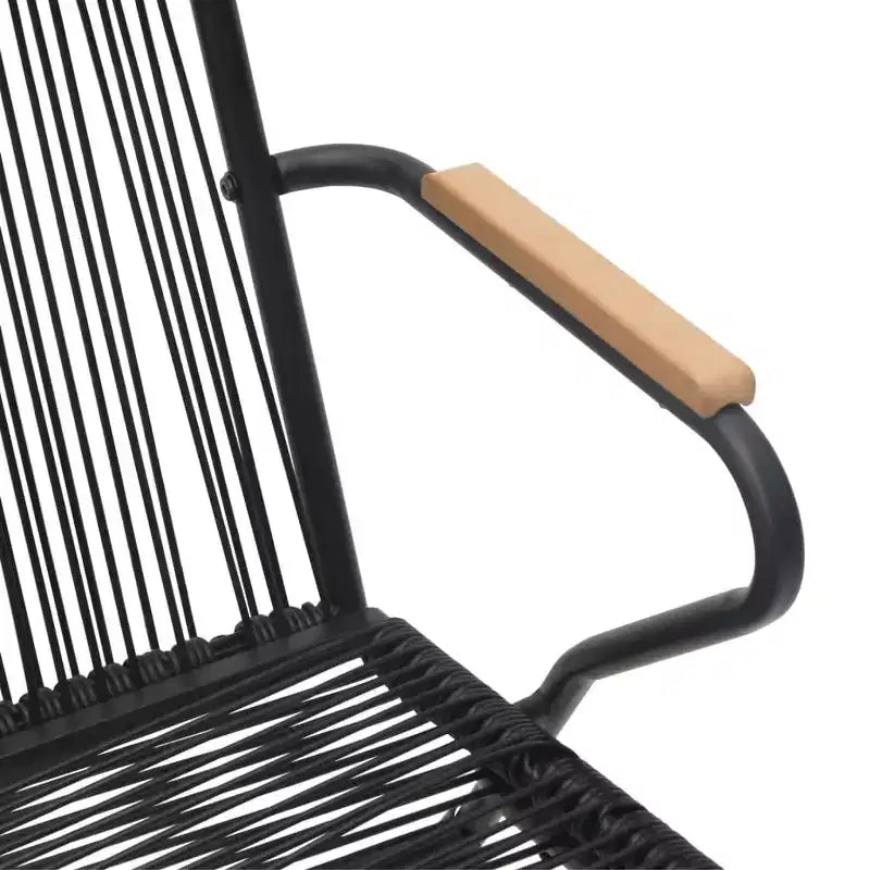 vidaXL Conjunto de Comedor de Jardín Negro